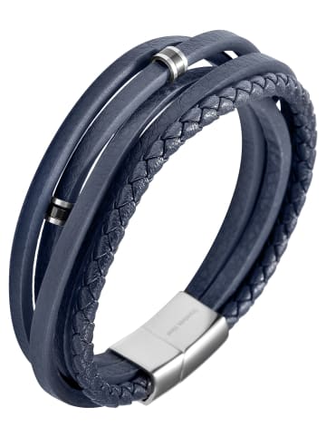 Adeliás Unisex Armband – Lederarmband aus Leder 23 cm in blau