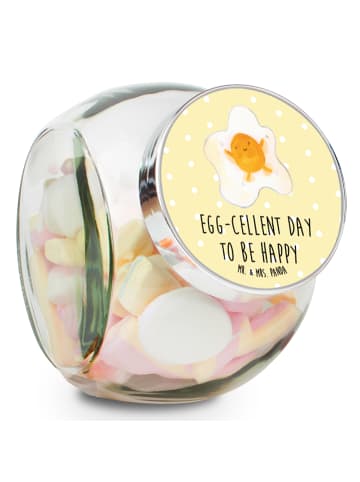 Mr. & Mrs. Panda Teedose Spiegelei Ei mit Spruch in Gelb Pastell