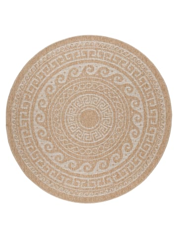 KADIMA DESIGN Teppich Outdoor Waschbar Vintage LOCARNO Strapazierfähig OEKO-TEX in Beige