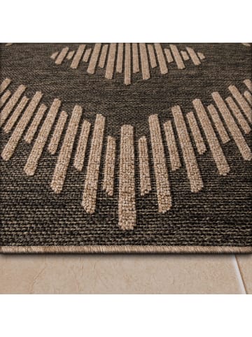 KADIMA DESIGN Outdoor Teppich Natur Balkon, Terrasse in Anthrazit