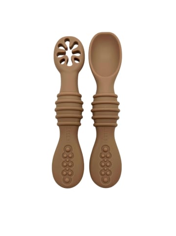 LILLBI Lernlöffel-Set in Taupe