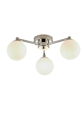 Licht-Erlebnisse Deckenlampe (B)40 x (L)40 x (H)15.5 cm in Chrom Weiß