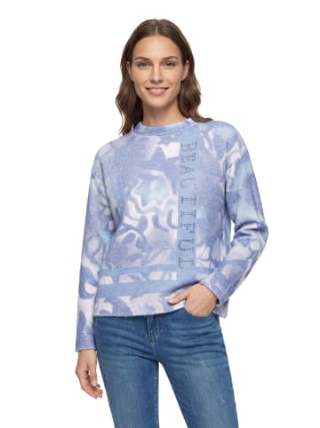 Betty Barclay Sweatshirt mit Stehkragen in Blau/Beige