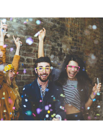 relaxdays 12x Partybrille in Bunt