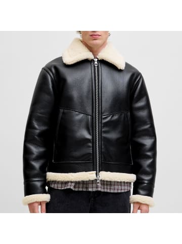 Jack and Jones JORLIVERPOOL Aviator Jacket SN in Schwarz