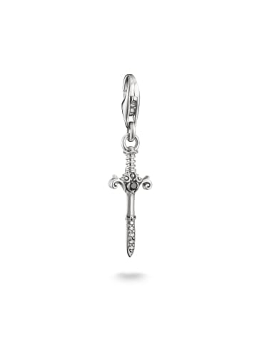Thomas Sabo Charm-Anhänger True Romance Schwert Zirkonia Original in silber, schwarz, weiß
