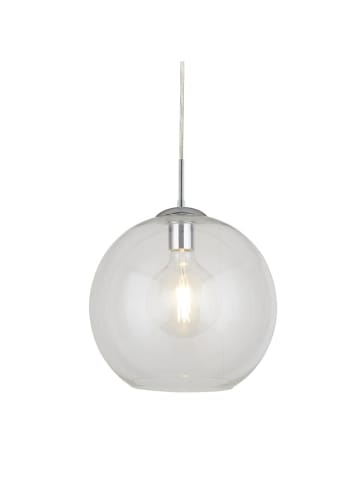 Licht-Erlebnisse Pendelleuchte (B)25 x (L)25 x (T)33 cm in Chrom Klar/Transparent