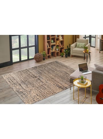Kayoom Kurzflor Teppich Davis 325 in beige - rechteckig