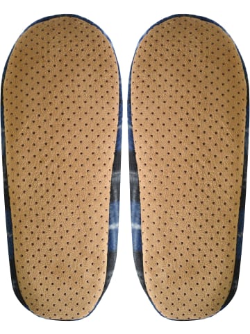 normani 1 Paar Herren-Slipper Karo in Blau