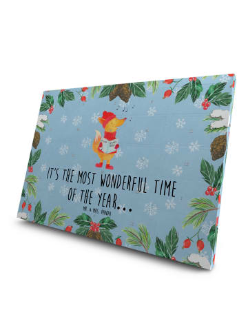 Mr. & Mrs. Panda Tee Adventskalender Fuchs Sänger mit Spruch in Eisblau