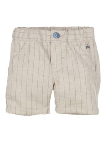 Gymp Shorts mit Leinenanteil Nadelstreifen in Beige