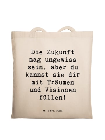 Mr. & Mrs. Panda Jutebeutel Spruch Zukunftsplanung Ungewissheit ... in Creme