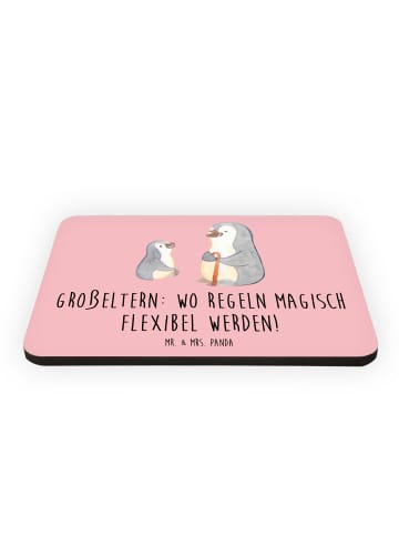 Mr. & Mrs. Panda Kühlschrankmagnet Großeltern Magie mit Spruch in Rot Pastell