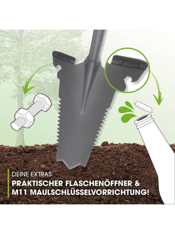 EASYmaxx Spaten- & Wurzelsäge 114cm grau/rot  grau