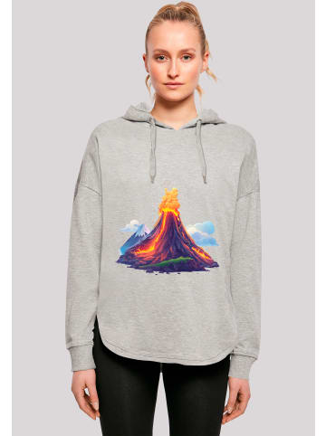 F4NT4STIC Oversized Hoodie Vulkanausbruch in grau