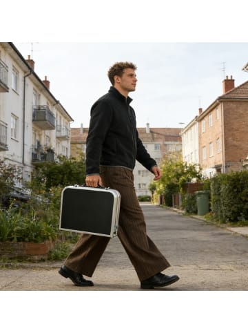 relaxdays Campingtisch in Schwarz - (B)60 x (H)60 x (T)40 cm