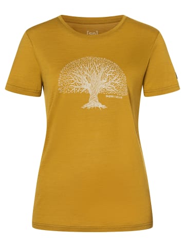 super.natural Merino T-Shirt W TREE OF KNOWLEDGE TEE in braun