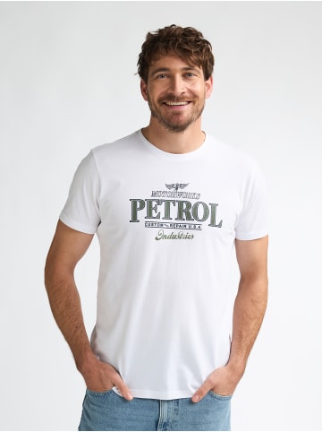 Petrol Industries Bedrucktes Jersey-T-Shirt Astro in Weiß