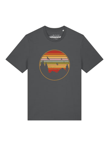 wat? Apparel T-Shirt Sunset Berge & Tannen in Grau