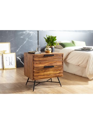 KADIMA DESIGN Nachtkonsole NISHAN 60 x 60 x 40 cm Beistelltisch, Design