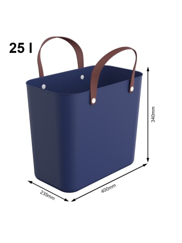 Rotho Albula 2er-Set Einkaufskörbe Taschen 25l in Horizontblau