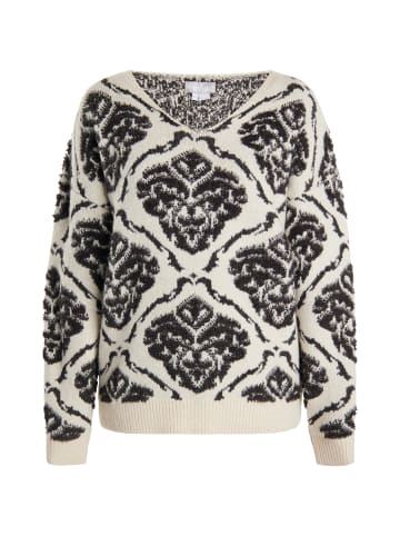 Usha Damen Strickpullover in Creme Mehrfarbig