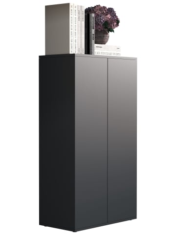 VCM  Holz Kommode Sideboard Anrichte Dalosa 3 Drehtüren in Anthrazit