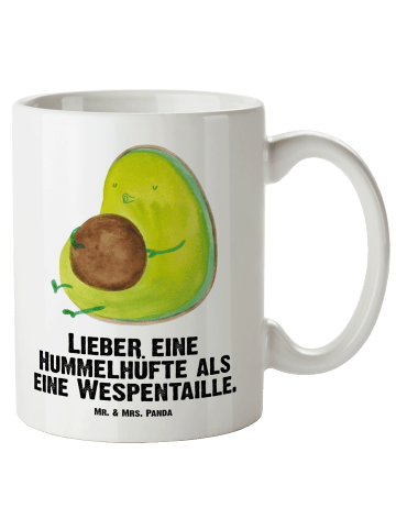 Mr. & Mrs. Panda Riesenkaffeetasse Avocado Pfeifen mit Spruch in Weiß