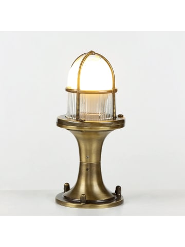 Licht-Erlebnisse Wegeleuchte (B)11.5 x (L)11.5 x (H)25 cm in Messing Antik