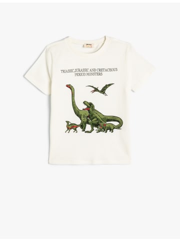 KOTON T-shirt in Ekru