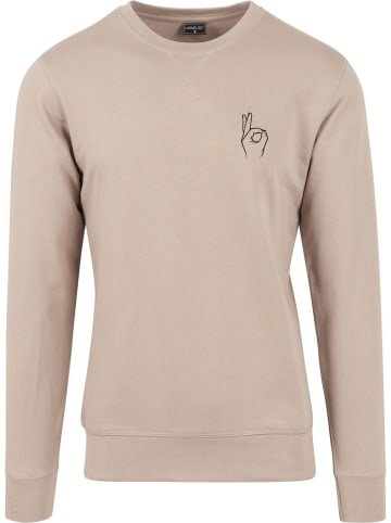 Mister Tee Pullover "Easy Sign Crewneck" in Beige