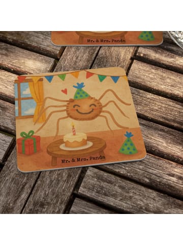 Mr. & Mrs. Panda Bierdeckel Spinne Agathe Party Design ohne Spruch in Weiß