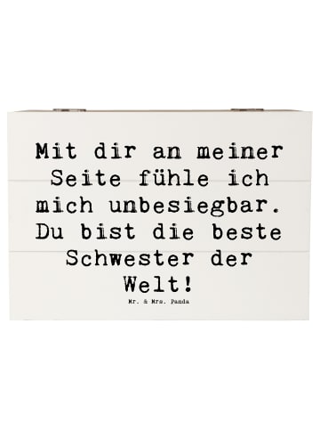 Mr. & Mrs. Panda Box Spruch Beste Schwester mit Spruch in Weiß