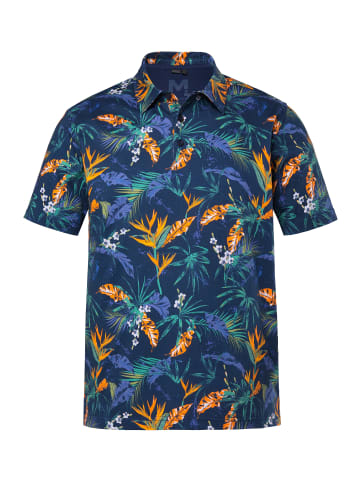 Men Plus Poloshirt in navy blau