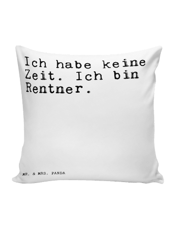 Mr. & Mrs. Panda 40x40 Kissen Ich habe keine Zeit.... mit Spruch in Weiß