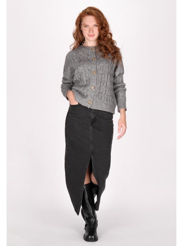 DreiMaster Damen Cardigan in Grau Melange