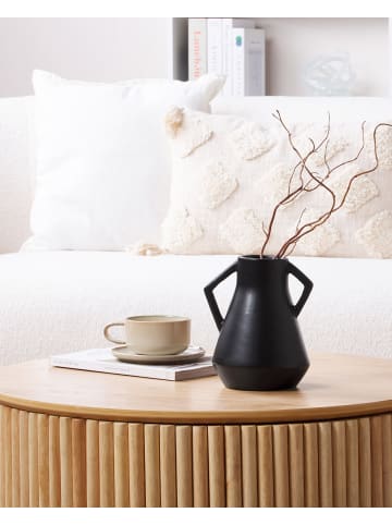 Beliani Blumenvase FERMI in Schwarz - (W) 17 x (H) 20 x (L) 15 cm