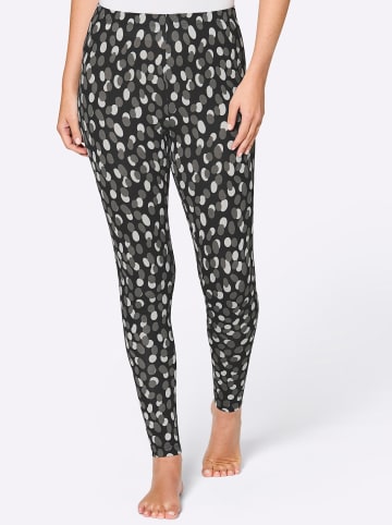 WITT WEIDEN Leggings in schwarz-anthrazit-bedruckt