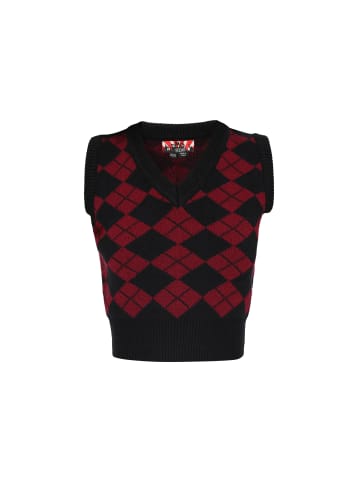 myMo ROCKS Vest in black burgundy