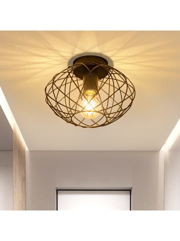 ZMH Deckenleuchte in Schwarz H 17.5cm