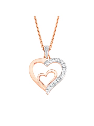 Amor Kette mit Anhänger Silber 925, rosévergoldet in Roségold