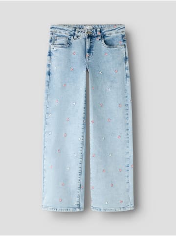 name it Jeans NKFROSE WIDE EMB JEANS 2010-FR in light blue bleached denim