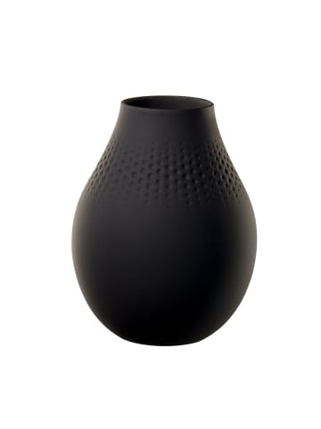 Villeroy & Boch Vase Perle hoch Manufacture Collier noir in schwarz