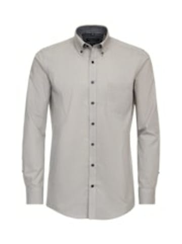 CASAMODA V-Kragen Langarmshirt für Herren in beige