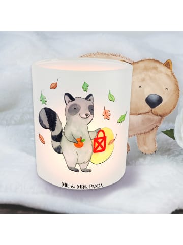 Mr. & Mrs. Panda Kerzenhalter Waschbär Laterne ohne Spruch in Transparent