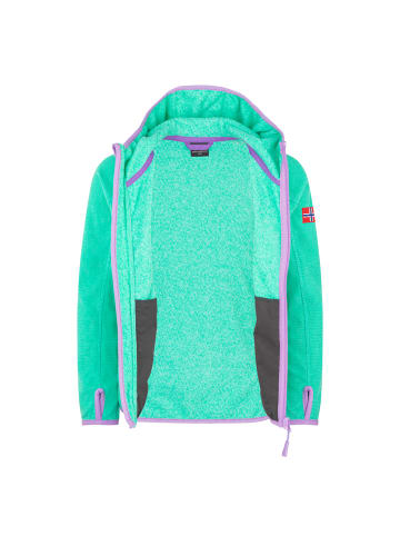 Trollkids Fleecejacke Sandefjord in petrol/lime