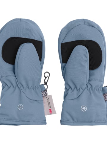 Color Kids Feustling Mittens W. Zipper in Blau