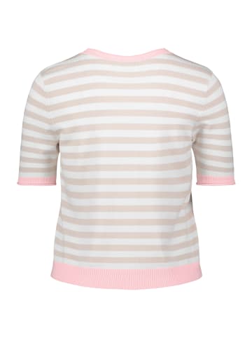 Betty Barclay Basic-Pullover kurzarm in Patch Beige/Rosé