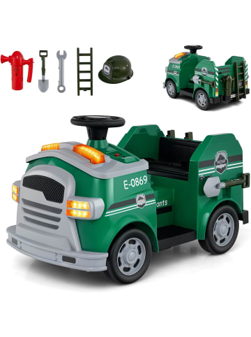 COSTWAY 12V Feuerwehr Rutschauto in Grün