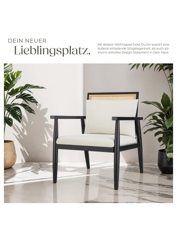 tectake Loungesessel Manuela, 67 x 70 x 82 cm, weiß